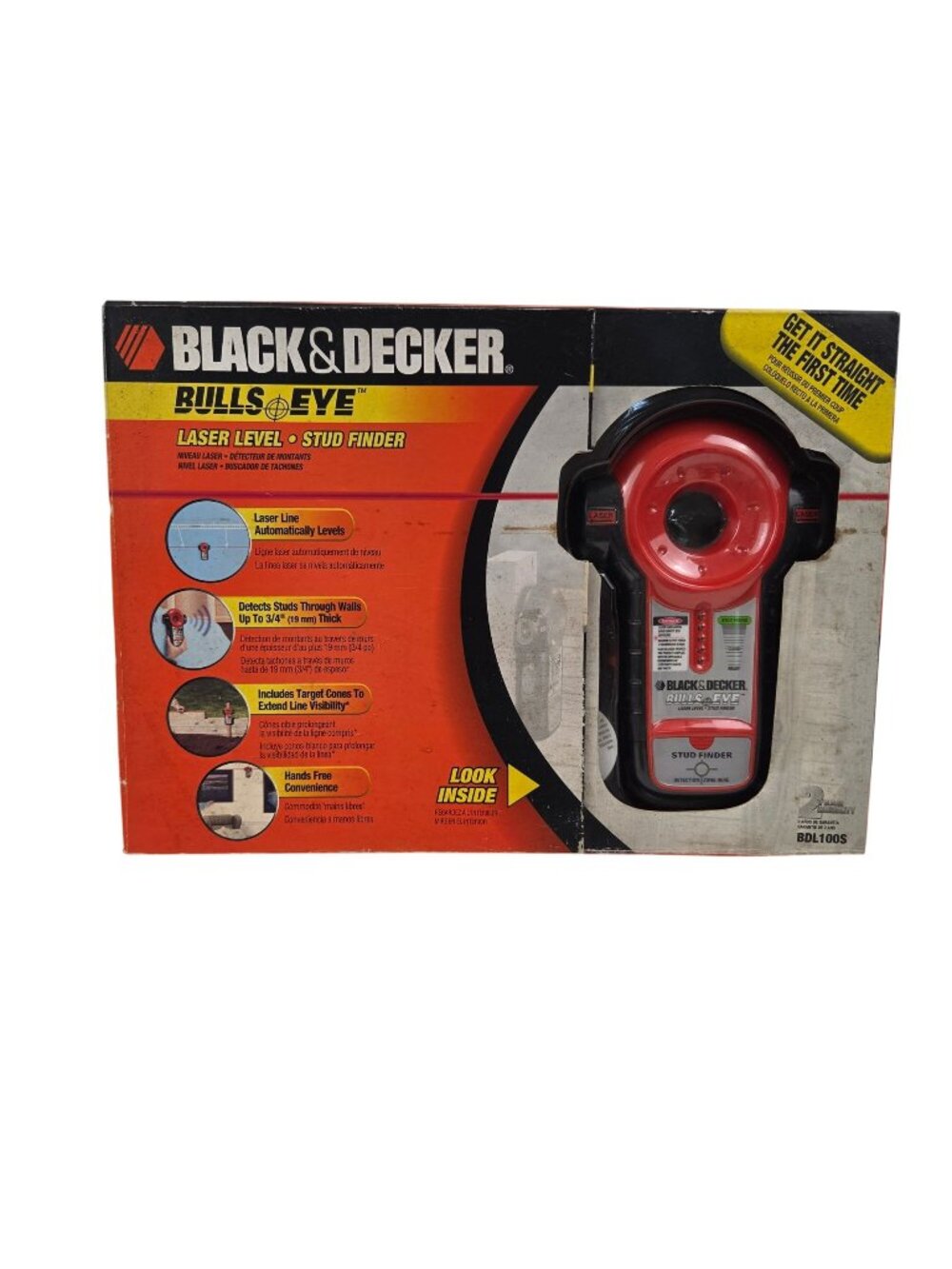 Black & And Decker Bulls Eye Laser Level Stud Finder BDL100S Storage Case